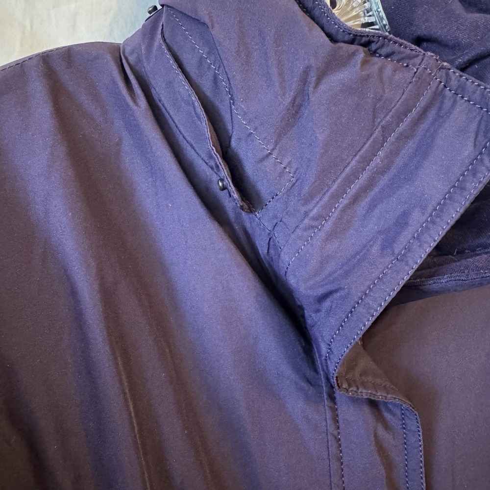 Lands End Down Coat Womens Small 6-8 Insulated Long Parka Jacket Purple - Picture 8 of 16
